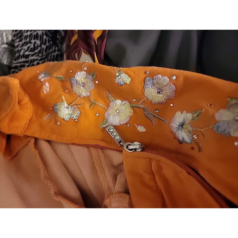 Dream Jeannes by‎ Quacker Factory Embroidered Rhinestone Zip-up Jacket  M - Picture 9 of 9